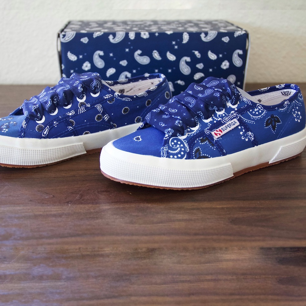 SUPERGA X AULANI BLUE SNEAKERS